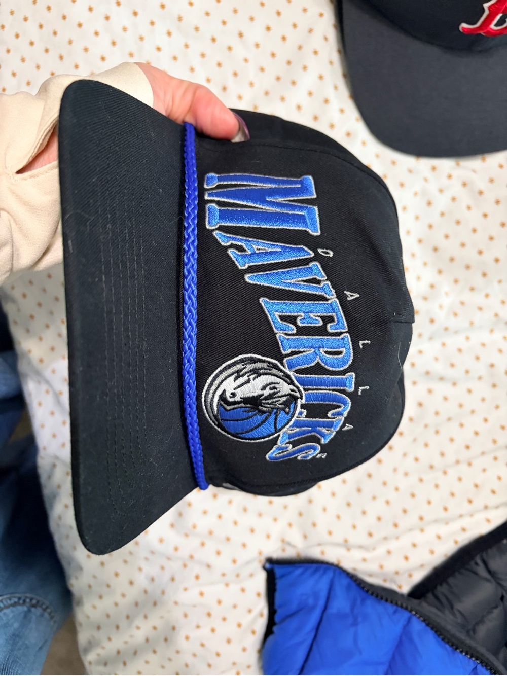 47 Brand Dallas Mavericks Black and Blue Snapback Rope Hat